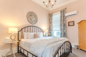 Guest room at The Kendall, a historic 1859 boutique inn in Boerne, TX