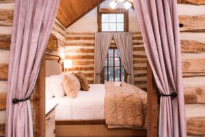 Guest room at The Kendall, a historic 1859 boutique inn in Boerne, TX