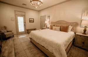 Guest room at The Kendall, a historic 1859 boutique inn in Boerne, TX