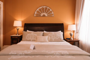 Guest room at The Kendall, a historic 1859 boutique inn in Boerne, TX