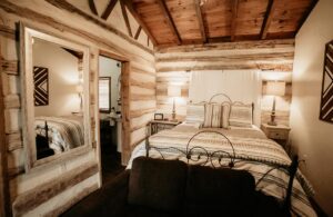Guest room at The Kendall, a historic 1859 boutique inn in Boerne, TX