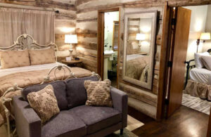 Guest room at The Kendall, a historic 1859 boutique inn in Boerne, TX