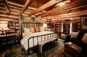 Guest room at The Kendall, a historic 1859 boutique inn in Boerne, TX