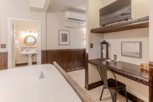 Guest room at The Kendall, a historic 1859 boutique inn in Boerne, TX