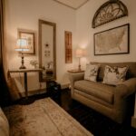 Guest room at The Kendall, a historic 1859 boutique inn in Boerne, TX