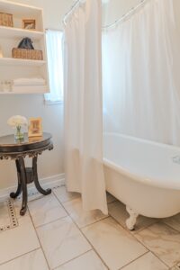 Guest room at The Kendall, a historic 1859 boutique inn in Boerne, TX